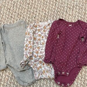 Floral and Polka Dot Kids One Pieces Set